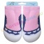 Gumitalpú lány zokni-papucs, benti cipő, baba mamusz - Szives, kék-rózsaszín