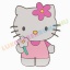 AKCIÓS - 50% Hello Kitty óriás fali dekor matrica gyerekszobába